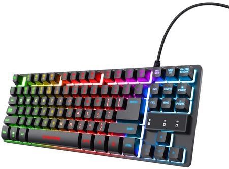 Trust GXT 833 Thado TKL toetsenbord Gamen USB QWERTY Frans Zwart
