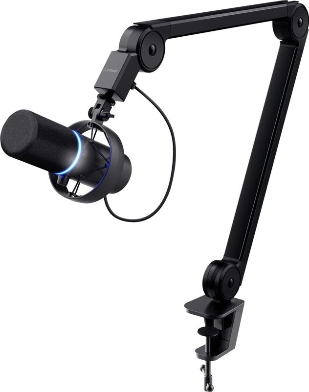 Trust GXT 255+ Onyx - PC Studio Microfoon met Arm - Voor Streaming Gaming & Podcast - LED - USB