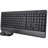 Toetsenbord en muis Trust Trezo Zwart Qwerty Spaans Spaans QZERTY