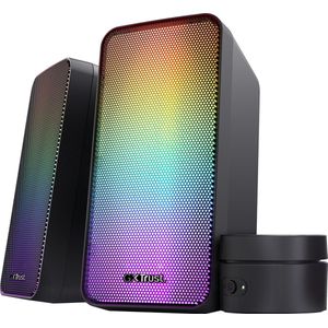 Trust GXT 611 WEZZ ILLUMINATED 2.0 RGB Speaker set pc-luidspreker RGB leds