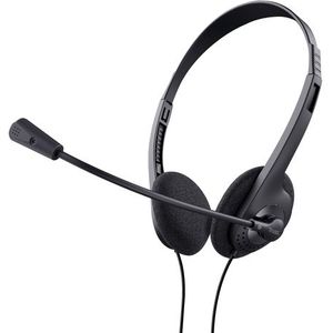 Trust 24659 hoofdtelefoon/headset Bedraad Hoofdband Oproepen/muziek Zwart