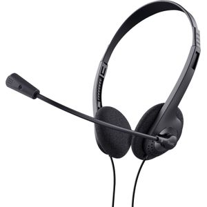 Trust Chat - Headset - On-Ear - kabelgebunden - 3,5 mm Stecker - Schwarz