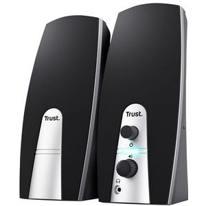 Trust 24660 luidspreker set 5 W PC/Laptop Zwart, Metallic 2.0 kanalen