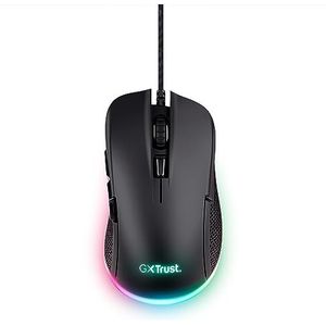 Trust GXT 922 Ybar Gaming Muis - 7200 DPI - RGB Verlichting - USB Bedrade Gaming Muis - Zwart