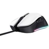 Trust GXT 922W Ybar Gaming Muis - 7200 DPI - RGB Verlichting - USB Bedrade Gaming Muis - Wit