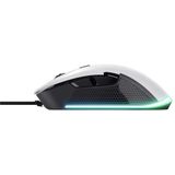 Trust GXT 922W Ybar Gaming Muis - 7200 DPI - RGB Verlichting - USB Bedrade Gaming Muis - Wit