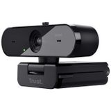 Trust - TW-250 Webcam - QHD - Zwart - Autofocus - Dubbele Microfoons