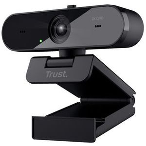 Trust - TW-250 Webcam - QHD - Zwart - Autofocus - Dubbele Microfoons