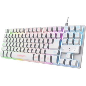 Trust - GXT 833W Thado - Gaming Toetsenbord - Wit - TKL - Qwerty