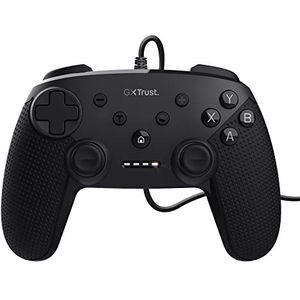 Trust Gaming GXT 541 Muta Bedrade Controller PC, 75% Gerecycled Materiaal, USB Kabel 3m, 15 Knoppen, Verwisselbare D-pad Covers, Wired Gamepad voor Computer, Laptop, Windows 10/11