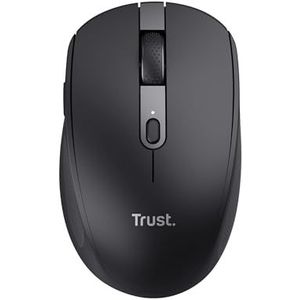 Trust Ozaa Compact - Oplaadbare draadloze muis - USB & Bluetooth - Stil - Zwart