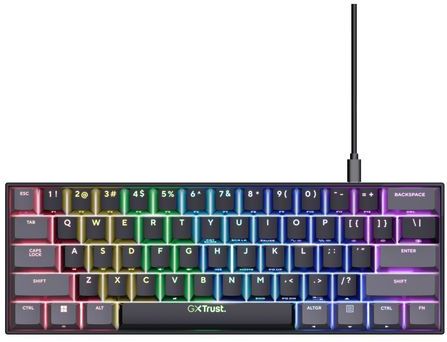 Trust GXT 867 Acira toetsenbord USB QWERTY Italiaans Zwart