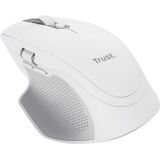 Trust Ozaa+ - Ergonomische Draadloze muis - Oplaadbaar - Multiconnect USB & Bluetooth - Wit