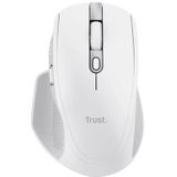 Trust Ozaa+ - Ergonomische Draadloze muis - Oplaadbaar - Multiconnect USB & Bluetooth - Wit