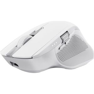 Trust Ozaa+ - Ergonomische Draadloze muis - Oplaadbaar - Multiconnect USB & Bluetooth - Wit