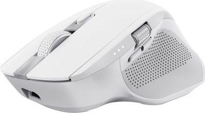 Trust Ozaa+ - Ergonomische Draadloze muis - Oplaadbaar - Multiconnect USB & Bluetooth - Wit