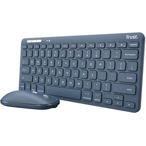Trust Lyra - Draadloos Toetsenbord en Muis - Blauw - Qwerty US
