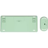 Trust Lyra - Draadloos Toetsenbord en Muis - Multi connect - Qwerty US - Groen