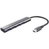 Trust - Halyx - USB-C Hub - Grijs - Aluminium - 4 Poorten