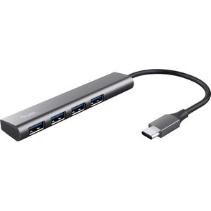 Hub Trust Halyx 4-port USB-C zilver