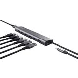 Trust - Halyx - USB Hub - Aluminium - 7-poorts - USB 3.2 Gen1
