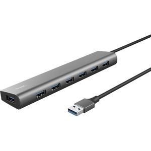 Trust Halyx - Hub - 7 poorten - USB A - Grijs