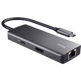 Trust - 24968 - Multipoortadapter - Aluminium - HDMI, USB-C, USB