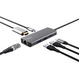 Trust - 24968 - Multipoortadapter - Aluminium - HDMI, USB-C, USB