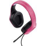 Trust Gaming GXT 415P Zirox Lichtgewicht Gaming Headset met 50mm-drivers voor PC, Xbox, PS4, PS5, Switch, Mobile, 3.5 mm Jack, 2m Kabel, Opklapbare Microfoon, Over-Ear Bedrade Koptelefoon - Roze