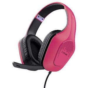 Trust GXT 415P Zirox - Headset - ohrumschließend - kabelgebunden - 3,5 mm Stecker - pink