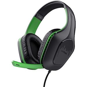 Trust Gaming GXT 415X Zirox Lichtgewicht Gaming Headset voor Xbox Series X/S met 50mm-drivers, 3.5 mm Jack, 1,2 m Kabel, Opklapbare Microfoon, Over-Ear Bedrade Koptelefoon - Zwart/Groen