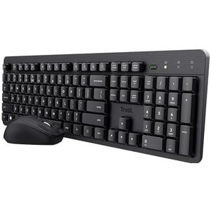 Trust ODY V2 - Draadloos Toetsenbord en Muis - Stil - Qwerty - Zwart
