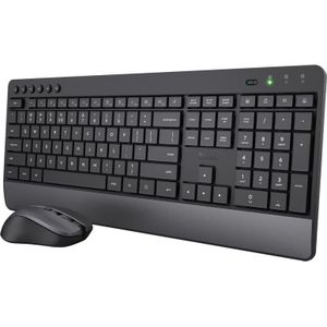 Trust Trezo Comfort Draadloos Toetsenbord en Muis AZERTY Zwart