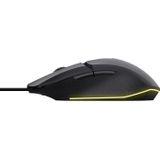 Trust Gaming GXT 109 Felox Gaming Maus mit 6 Programmierbare Tasten, Mehrfarbige LED-Beleuchtung, 200-6400 DPI, USB Kabel 150 cm, PC Maus mit Integrierte Software für Computer/Laptop - Schwarz