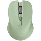 Trust Mydo Stille Draadloze Muis, 82% Gerecycled Plastic, 1000-1800 DPI, Opbergbare USB-microreceiver, RF 2.4GHz, Links- en Rechtshandig Gebruik, Wireless Mouse voor Computer, Laptop, Mac - Groen