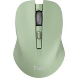 Trust Mydo Draadloze muis, stil, 82% gerecycled kunststof, 1000-1800 dpi, USB-ontvanger, opslagbare RF 2,4 GHz, voor links- en rechtshandigen, muis voor pc, laptop, Mac - groen