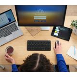 Trust Lyra toetsenbord Kantoor USB + RF Wireless + Bluetooth QWERTY Spaans Zwart