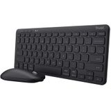 Trust Lyra toetsenbord Inclusief muis Bluetooth QWERTY Spaans Zwart