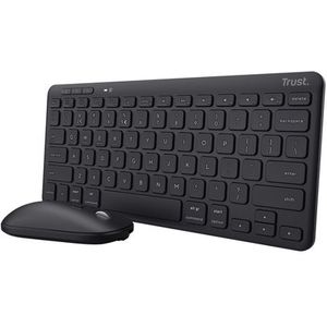 Trust Lyra toetsenbord Inclusief muis Bluetooth QWERTY Spaans Zwart