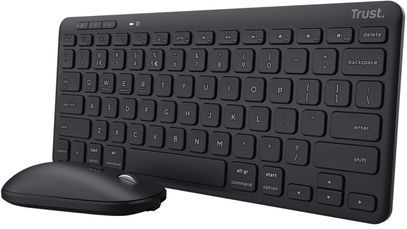 Trust Lyra toetsenbord Inclusief muis Bluetooth QWERTY Spaans Zwart