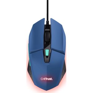 Trust GXT 109B Felox - Bedrade Gaming Muis - 6400 DPI - Verlichting - Blauw