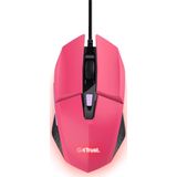 Trust Gaming GXT 109P Felox Gaming Muis met 6 Programmeerbare Knoppen, Ledverlichting, Geïntegreerde Software, 200-6400 DPI, 150 cm USB Kabel, Wired Gaming Mouse voor PC/Laptop - Roze