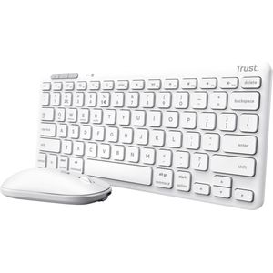 Trust Lyra Multi-Device Wireless Keyboard & Mouse - Toetsenbord Wit