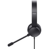 Trust Ayda - Noise canceling Headset met Microfoon voor PC en Laptop - Koptelefoon voor videobellen - Stereo - USB & USB-C