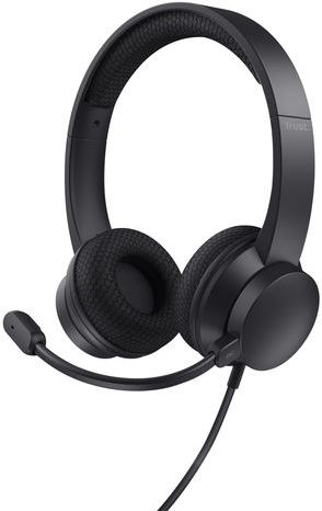 Trust Ayda - Noise canceling Headset met Microfoon voor PC en Laptop - Koptelefoon voor videobellen - Stereo - USB & USB-C