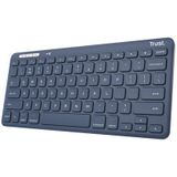 Trust Lyra - Draadloos Toetsenbord - Blauw - Oplaadbaar - Qwerty US