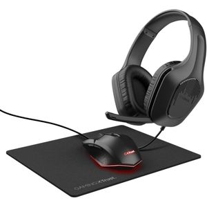 Trust GXT 790 3-in-1 Gaming-muis & headset-set USB Optisch Zwart Verlicht