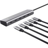 Aluminium USB-C Hub - 4 USB-C Poorten - 100W Pass-Through - Compact Ontwerp