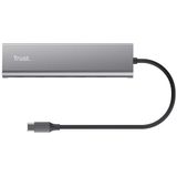 Aluminium USB-C Hub - 4 USB-C Poorten - 100W Pass-Through - Compact Ontwerp