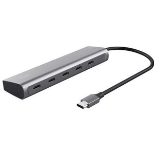 Aluminium USB-C Hub - 4 USB-C Poorten - 100W Pass-Through - Compact Ontwerp